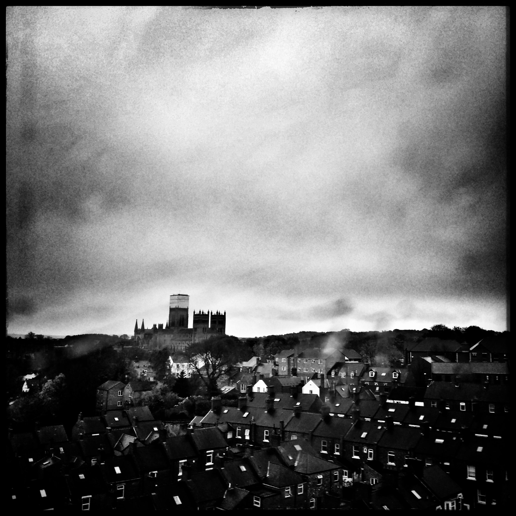 Durham through train window
